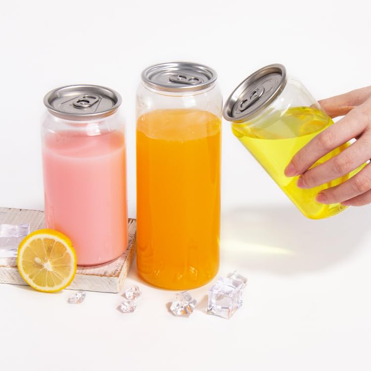 Juiced Fresh clear plastic can cups with lids 16 oz 100 pack