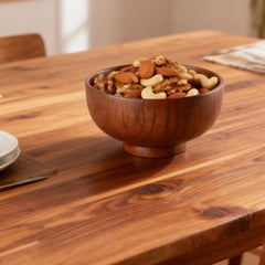 Jujube wood bowls in a minimalist Japanese style