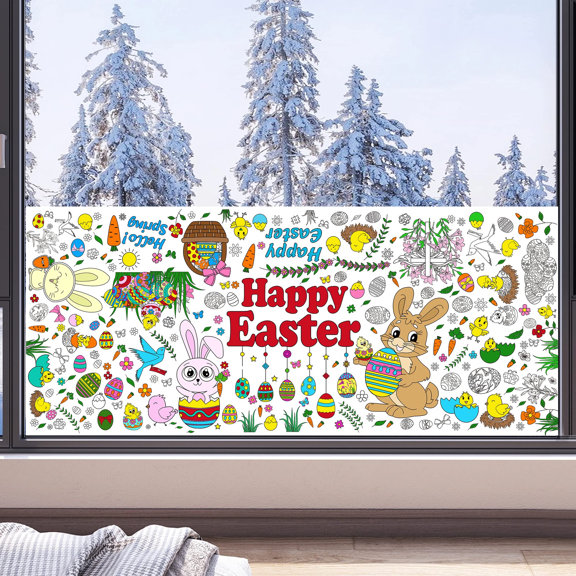 Classroom Easter activity poster for kids