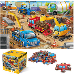 Jumbo Floor Puzzle for Kids 48 Piece Construction Site pieces