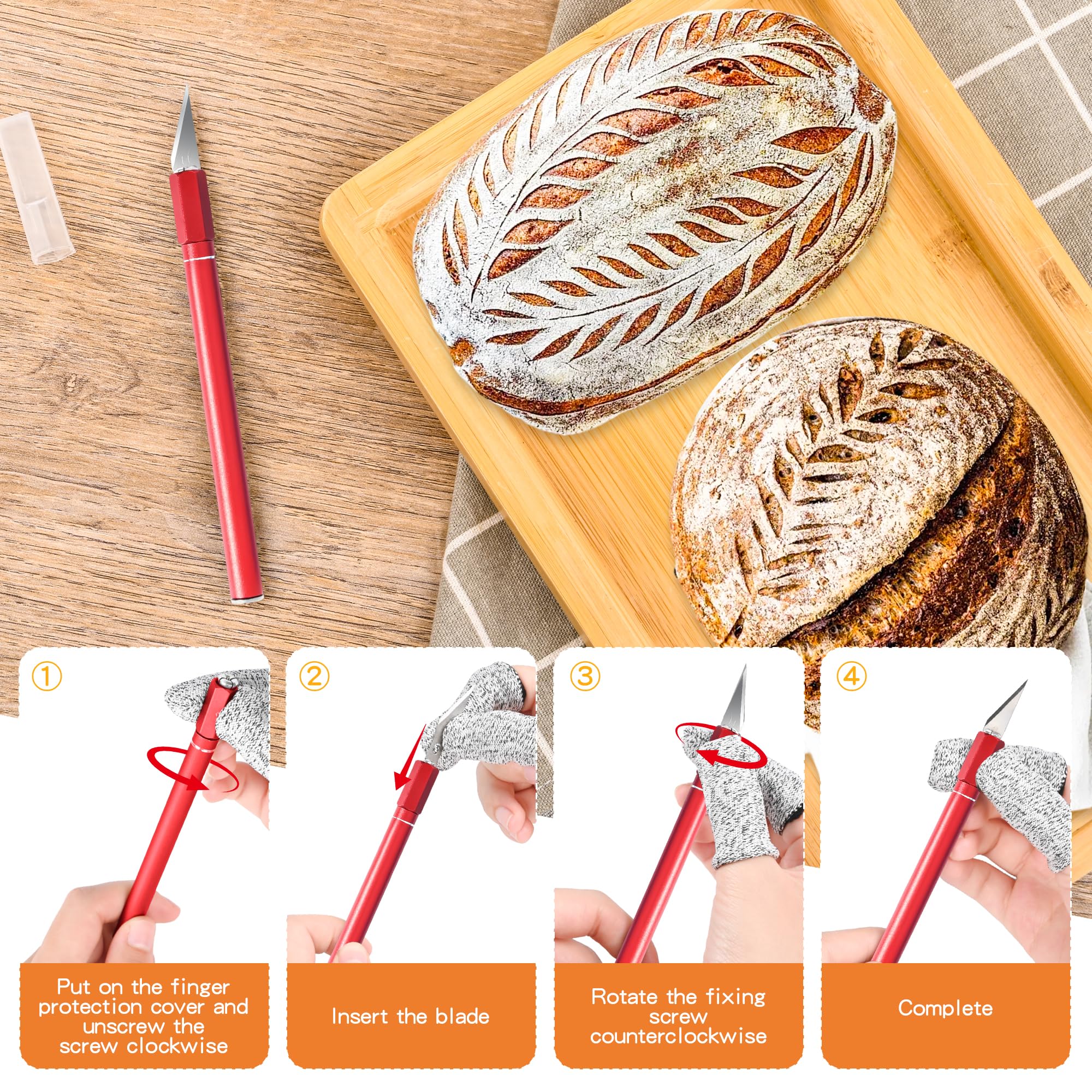 Beginner friendly bread scoring tool suitable for home bakers