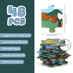 visual guide included helps place animals in jungle scene