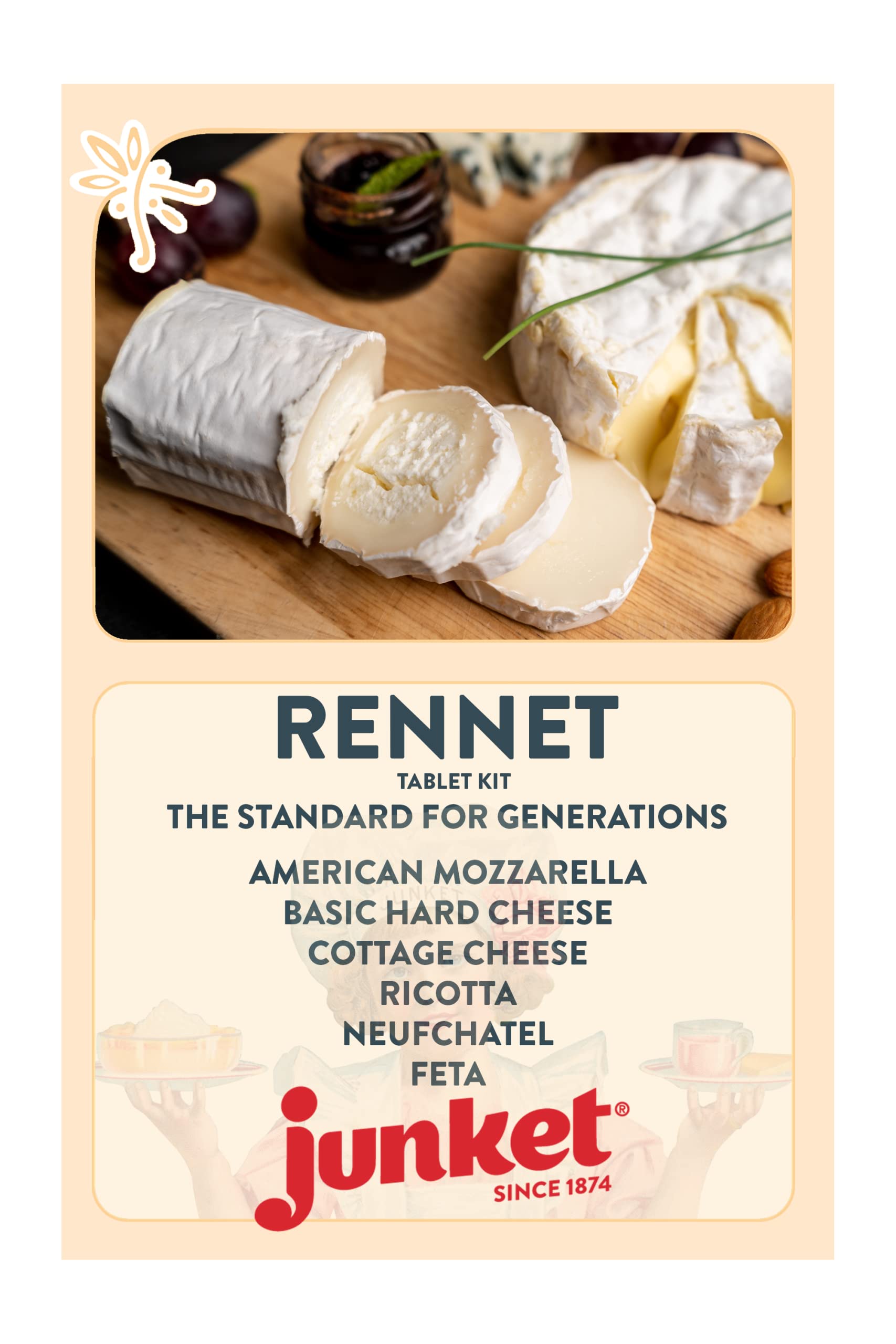 Junket brand rennet tablets packaging closeup image 6