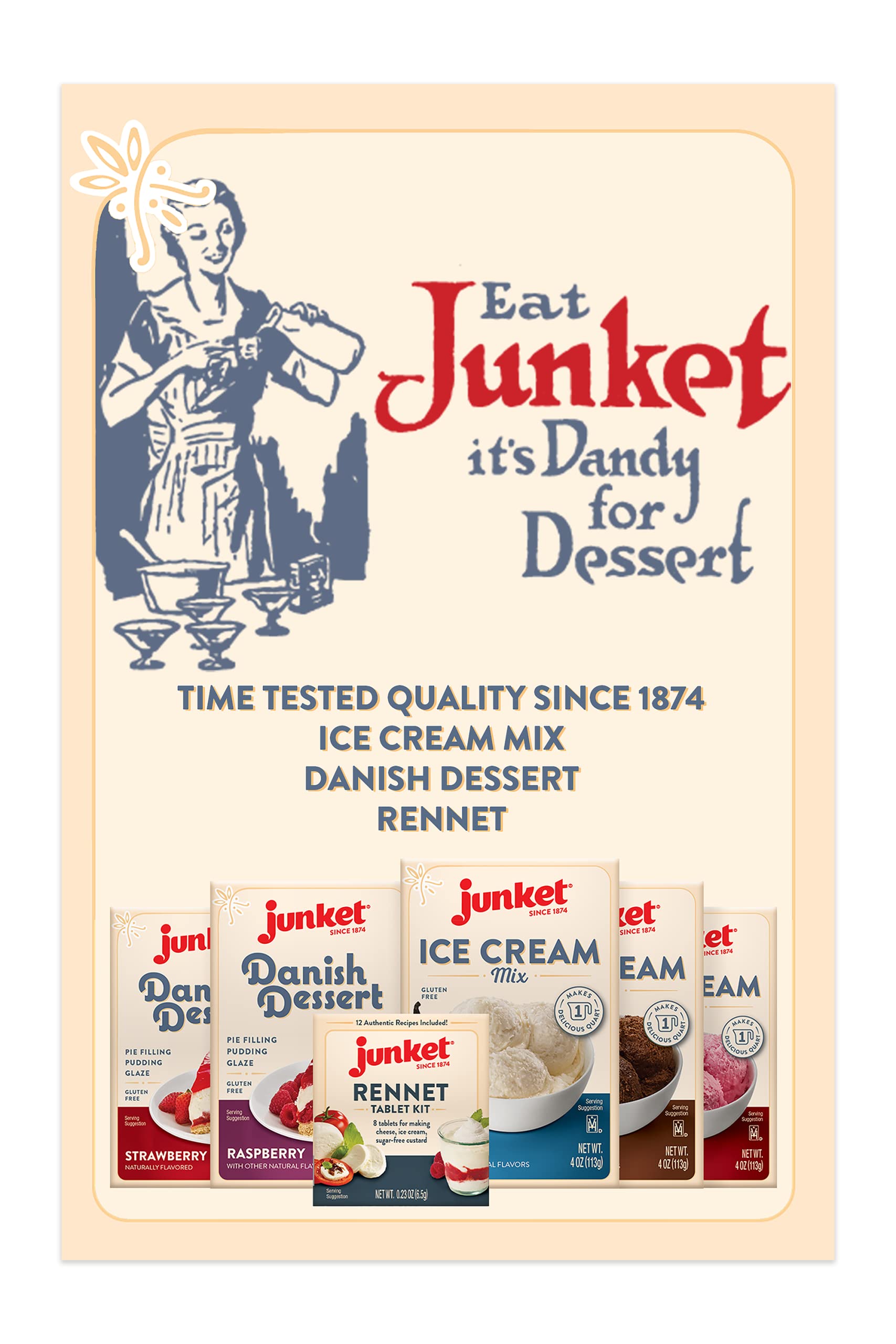 Junket Rennet Tablets 8 ct 3-pack packaging
