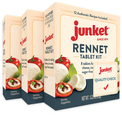 Junket Rennet Tablets 8 ct 3-pack box
