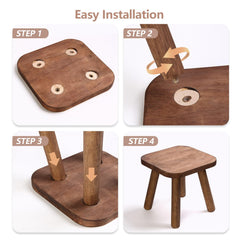 Rounded corners for safety on Jurath stool