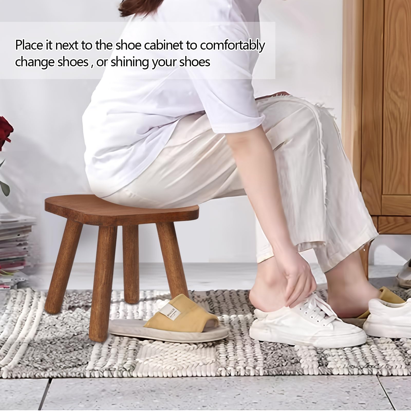 Easy assembly by threading legs into platform