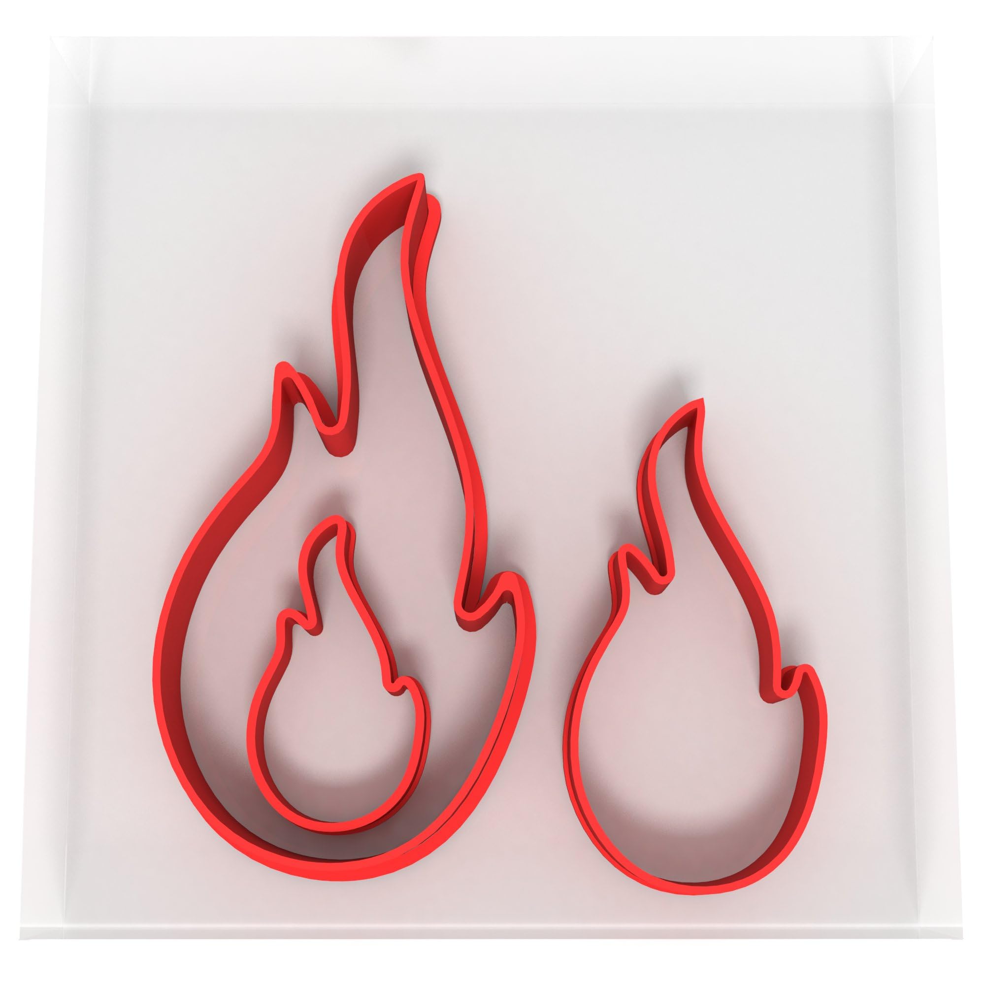 JUST CUTTERS Flame Shape Cutters 3cm 5cm 8cm sizes