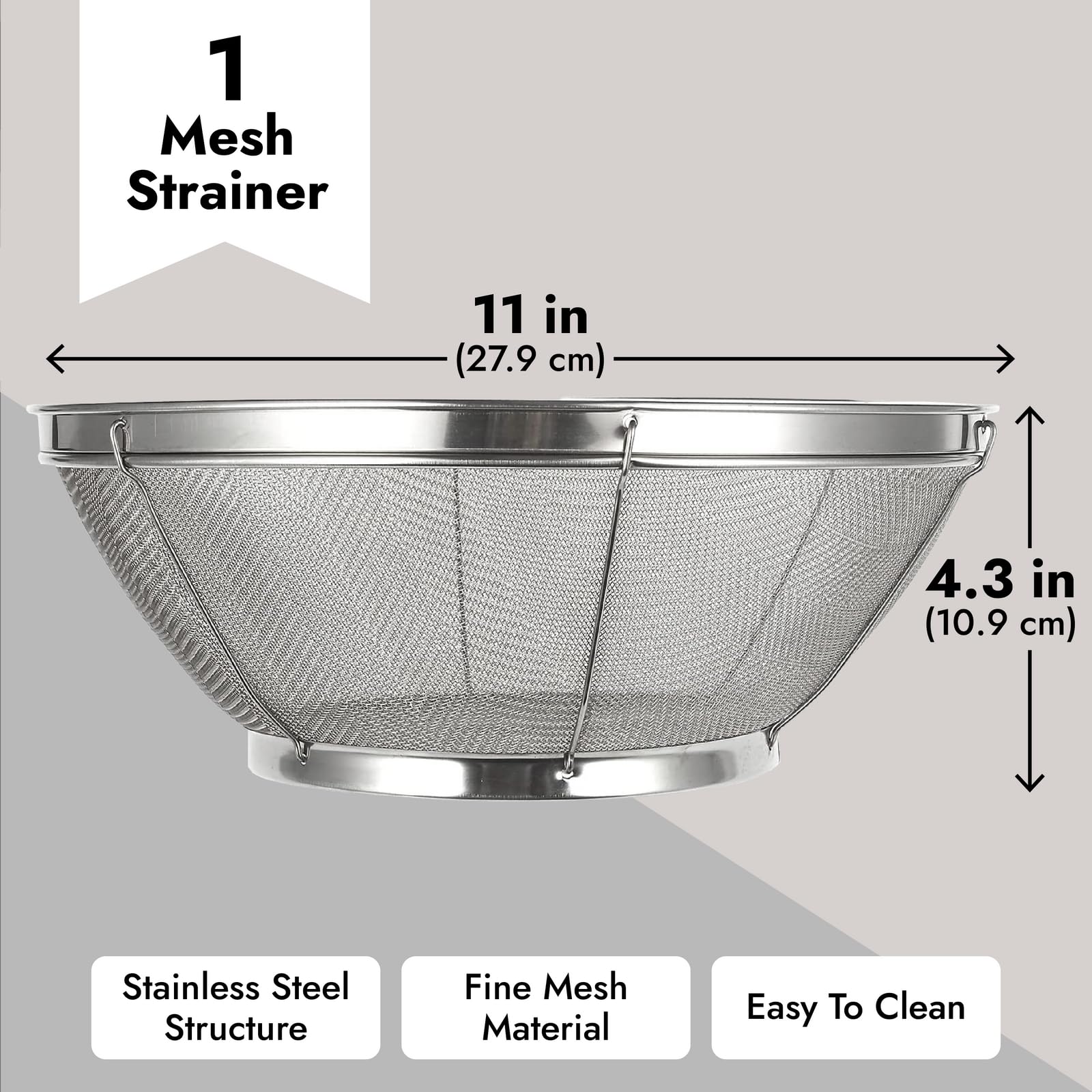 Juvale fine mesh strainer rinsing quinoa
