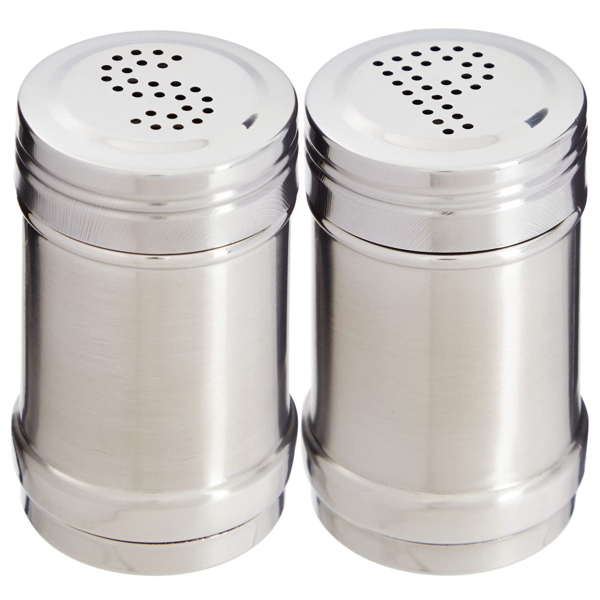 Juvale 2 oz stainless steel salt and pepper shakers set