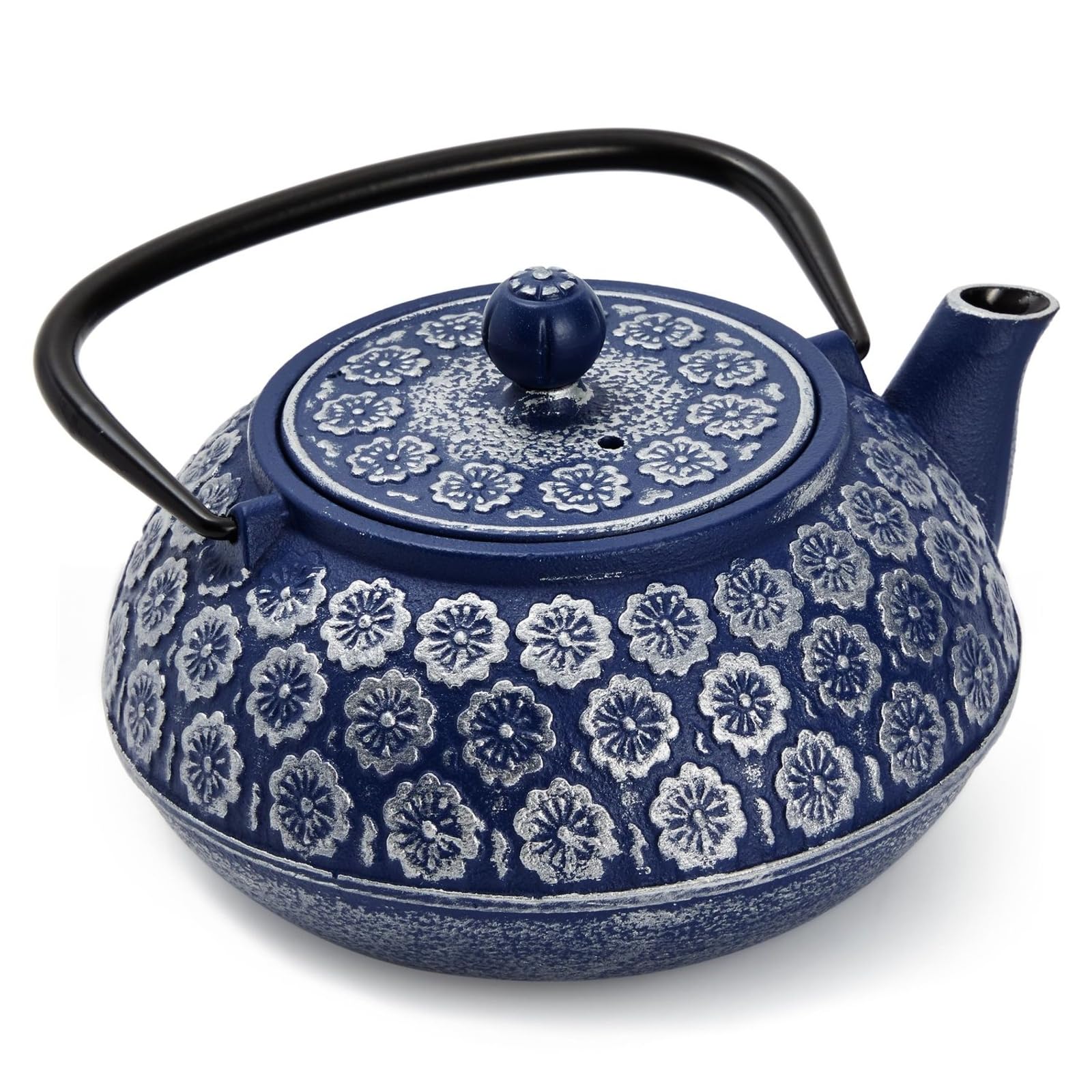 Blue Juvale teapot ideal for loose tea brewing