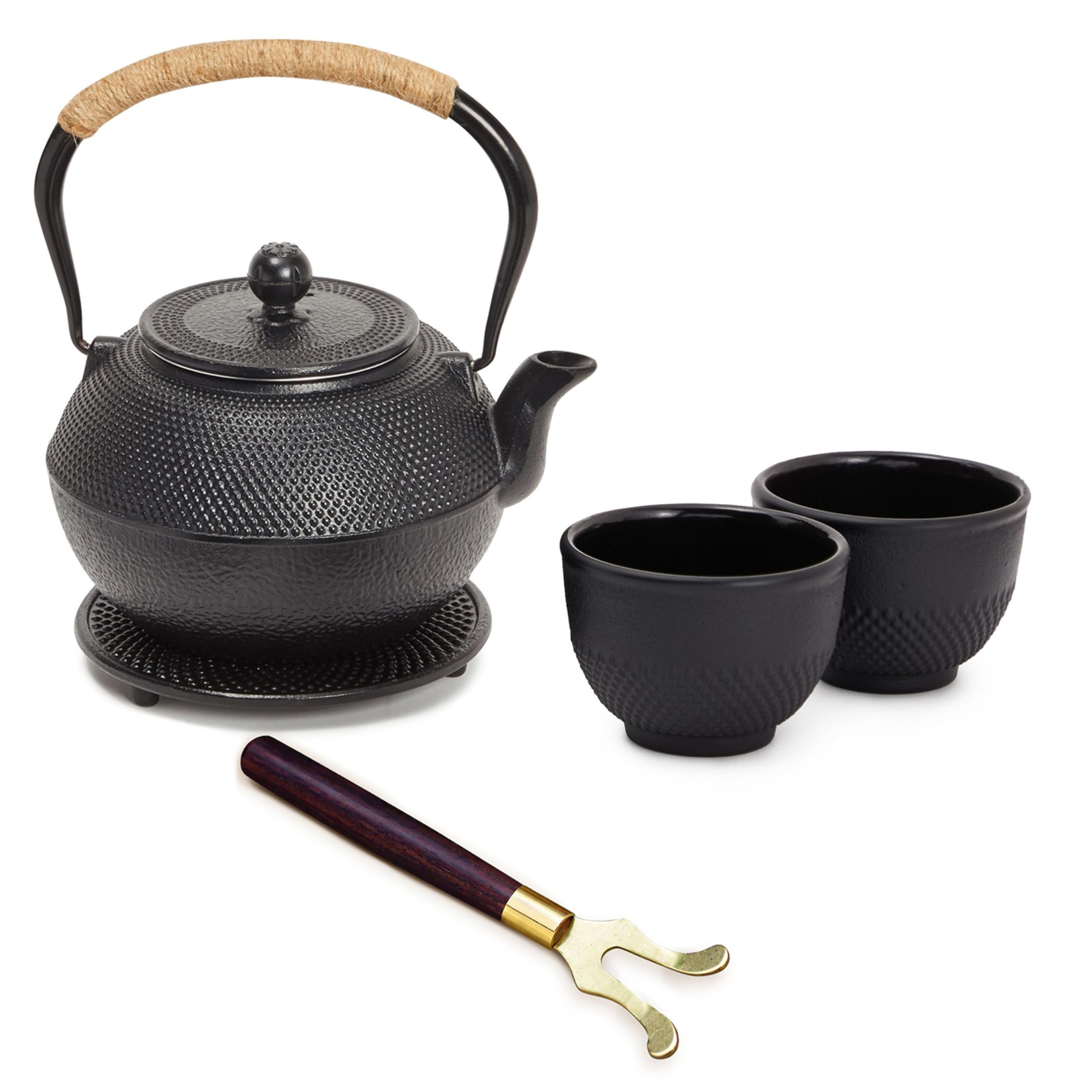 Juvale cast iron teapot with 1200 mL capacity