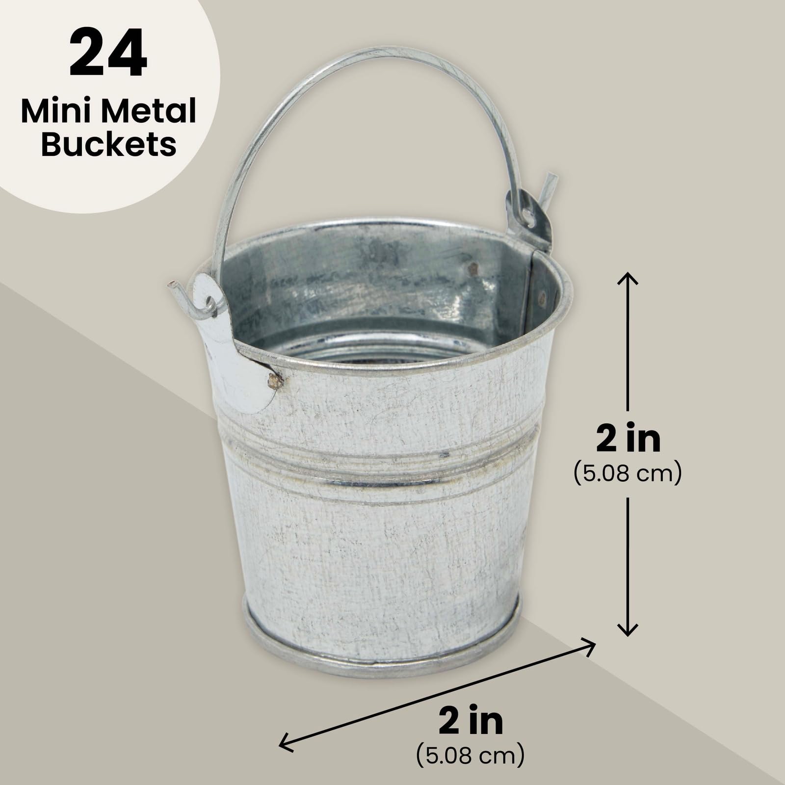 Juvale galvanized metal bucket with handle