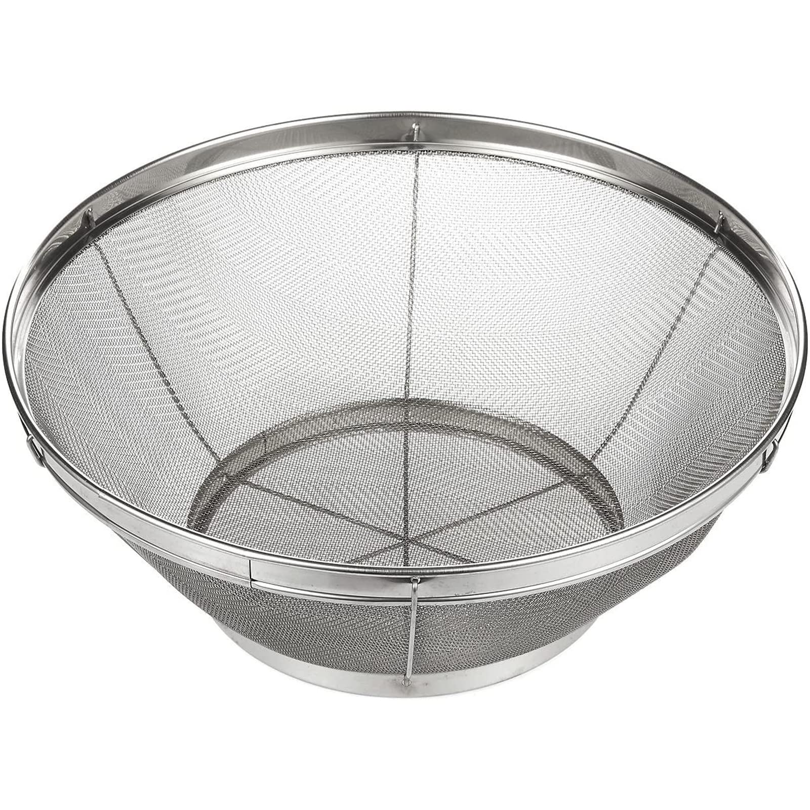 Juvale stainless steel fine mesh strainer ergonomic handle