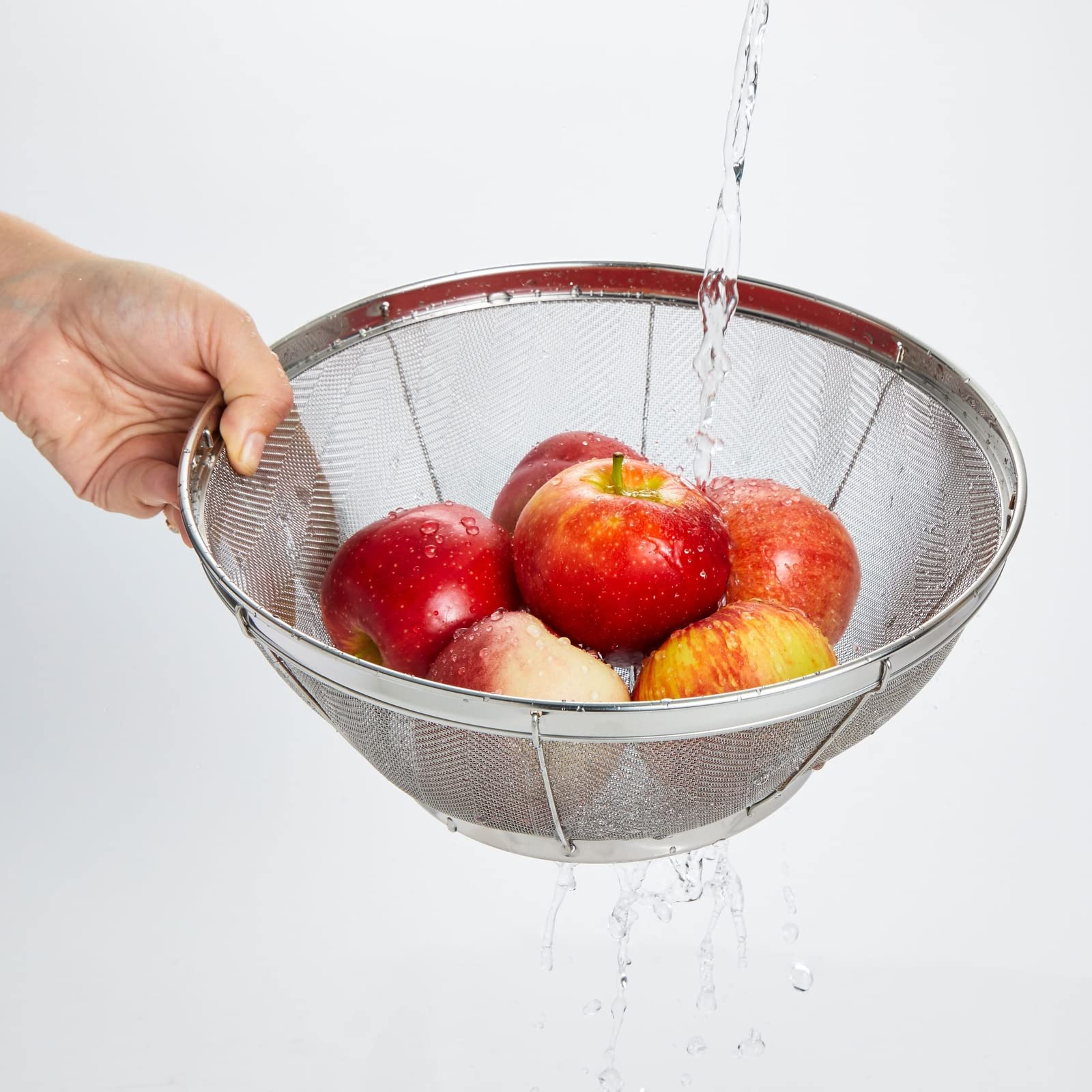 Juvale strainer used as rice colander