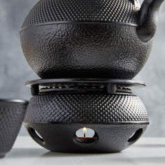 Juvale 40 oz cast iron teapot with stainless steel infuser