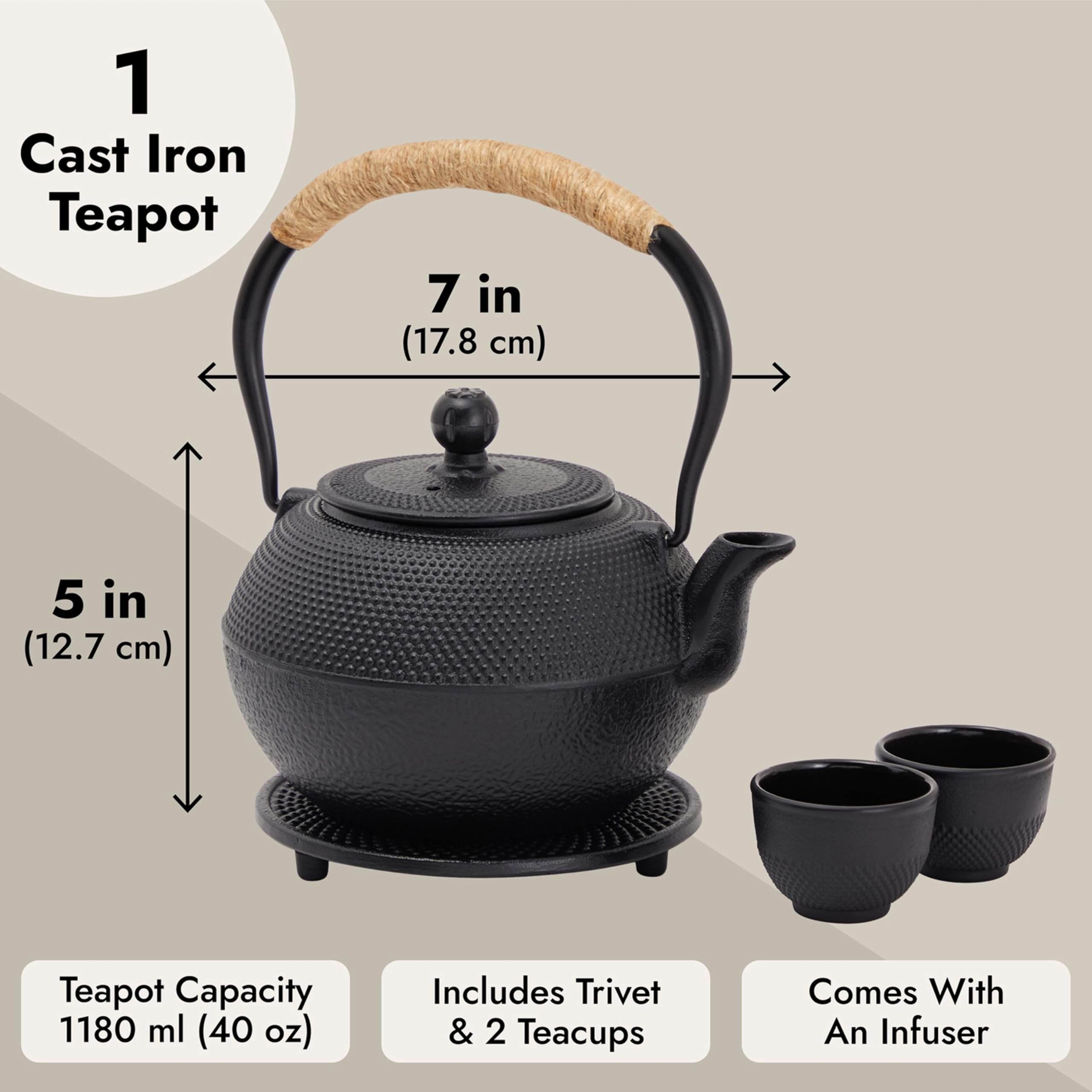 Inside Juvale teapot stainless steel infuser