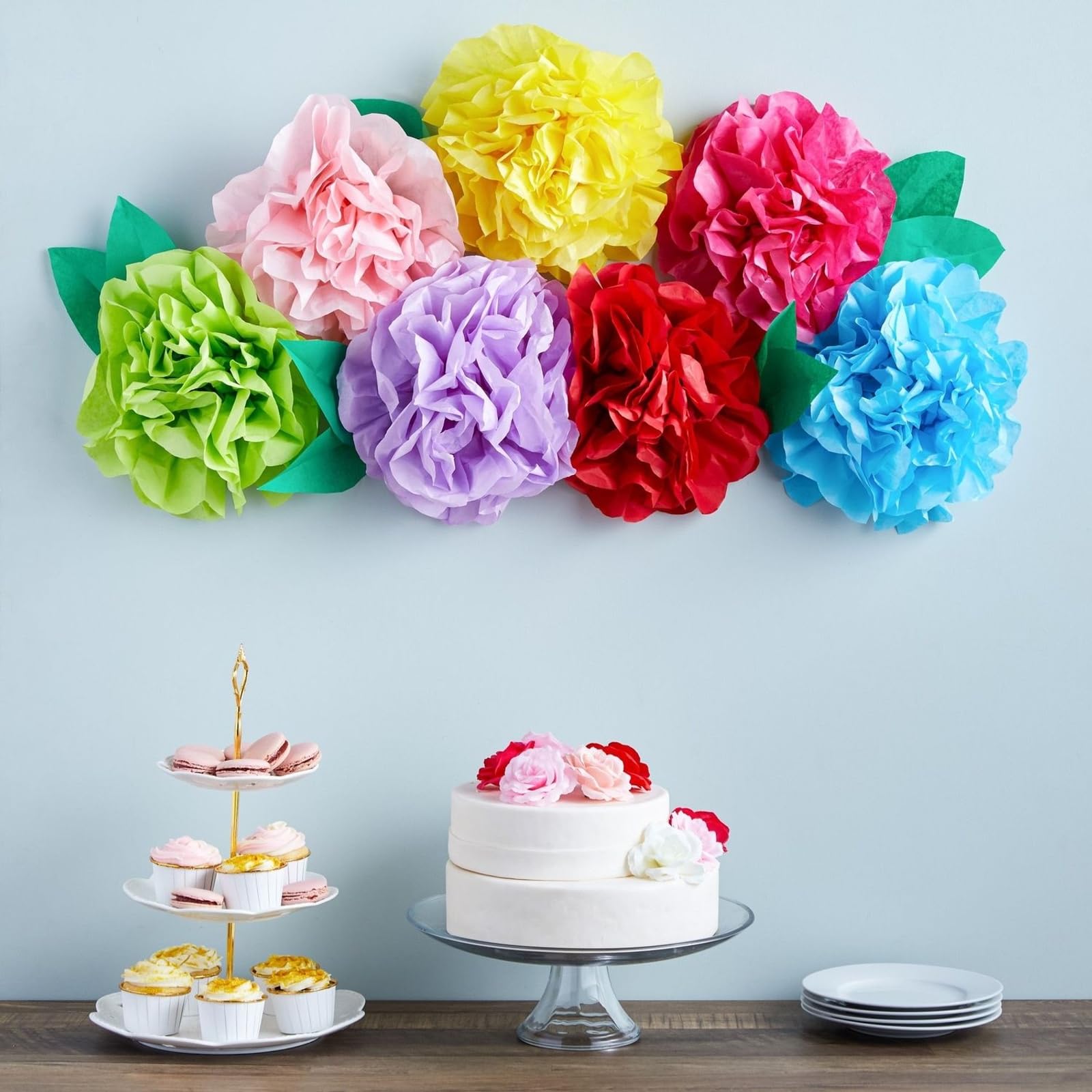 Tissue paper for gift bags and wrapping in ten color palette