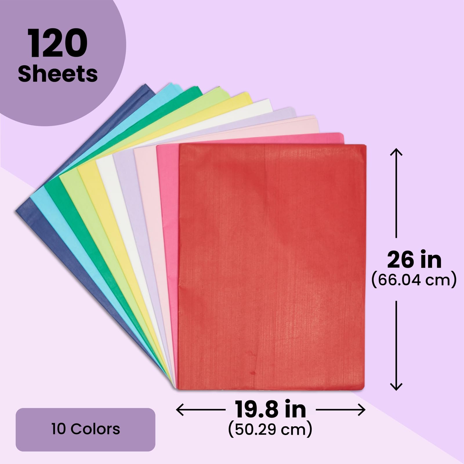 Sheet size 26 x 19.8 inches for wrapping and crafts