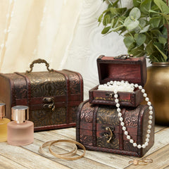 Three nesting boxes with hinged lids from Juvale set