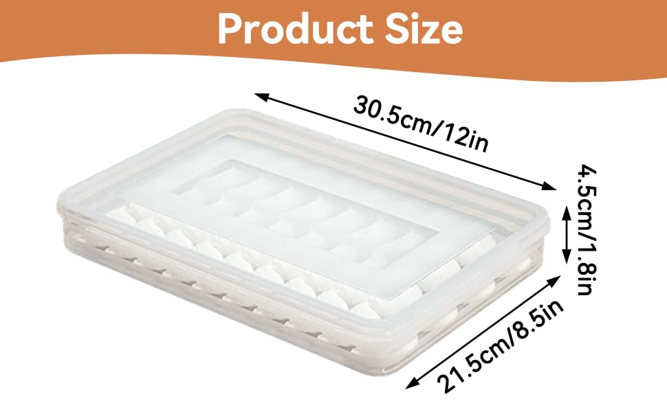 Airtight reusable dumpling storage box