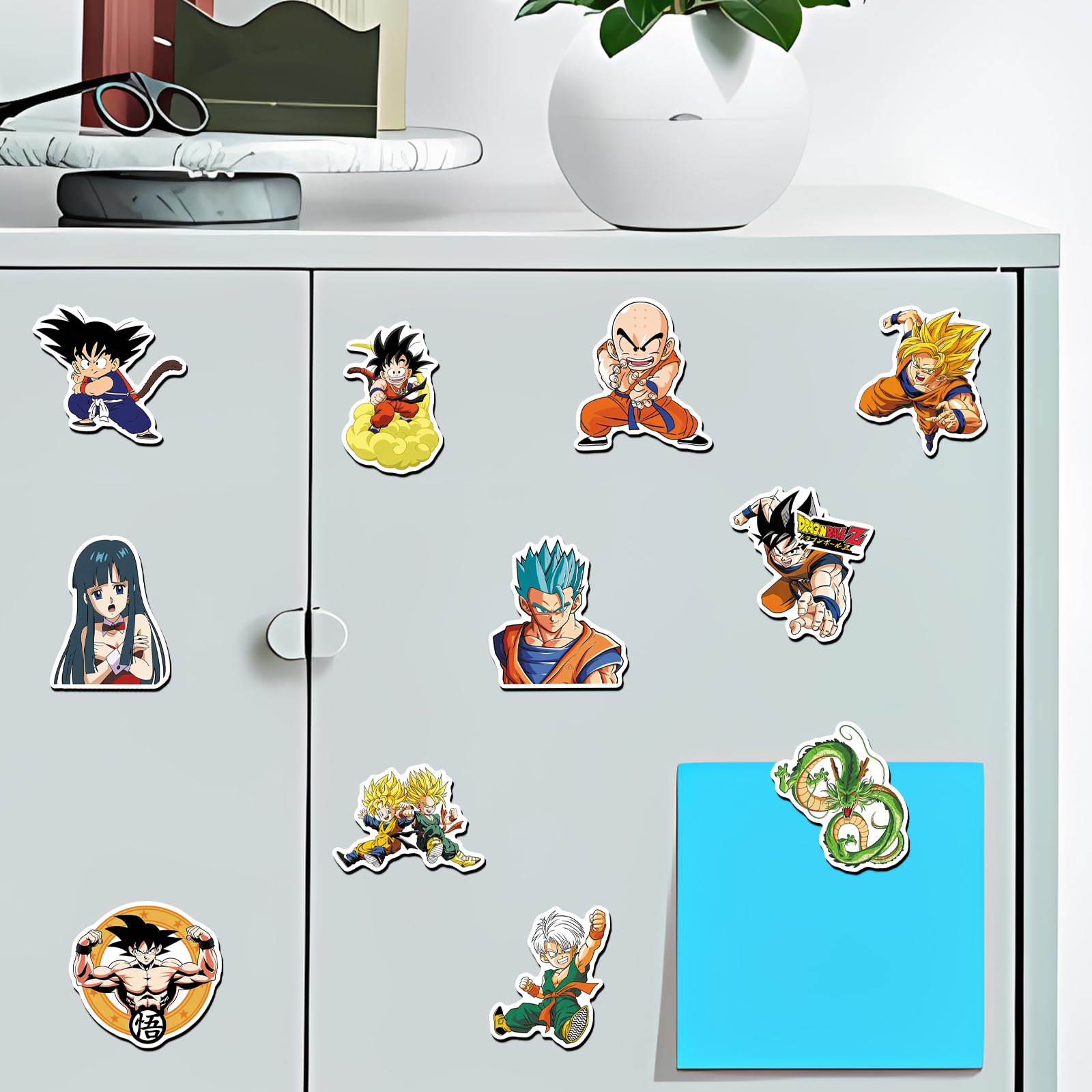 Dragon Ball themed magnets for dorm and classroom use