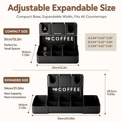 Bottom tier with 6 compartments for pods and accessories