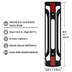 K cup storage beside Keurig for cabinets or fridge