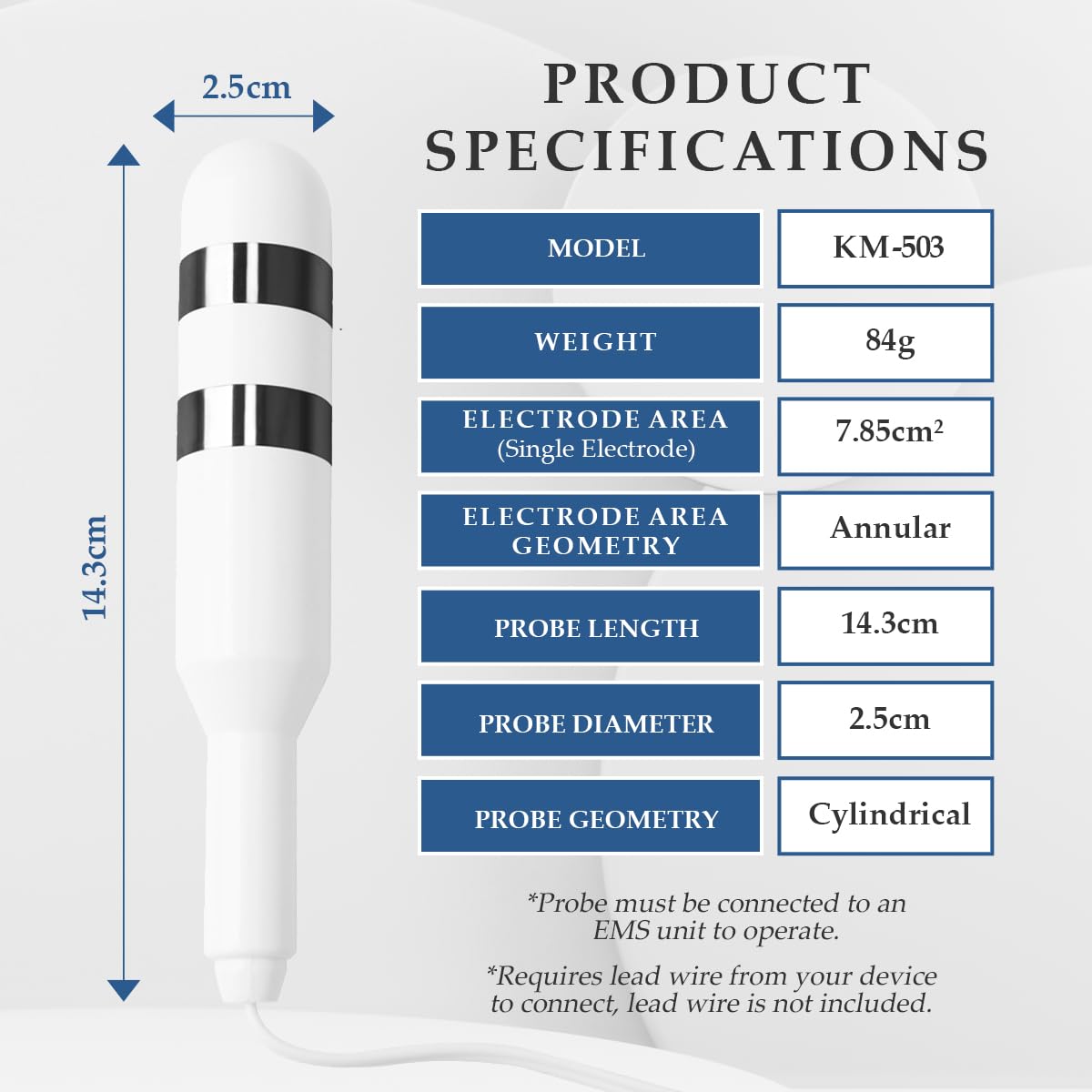 KM-503 ABS plastic and surgical stainless steel materials