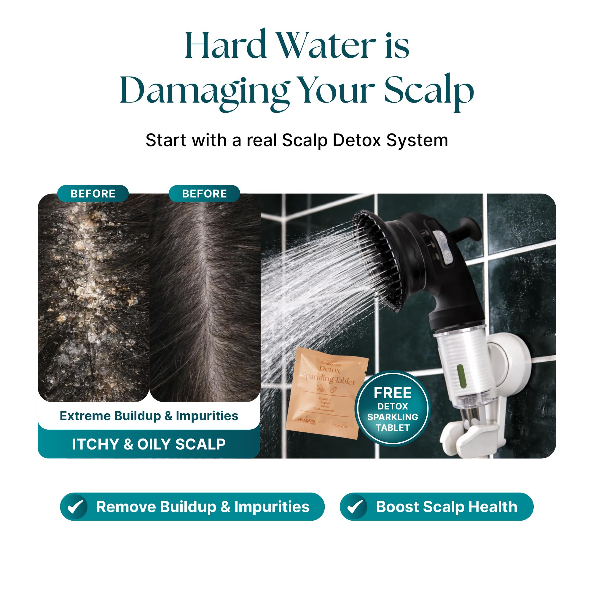 K HEADSPA Aqua Luxe Filtered Shower Head handheld install