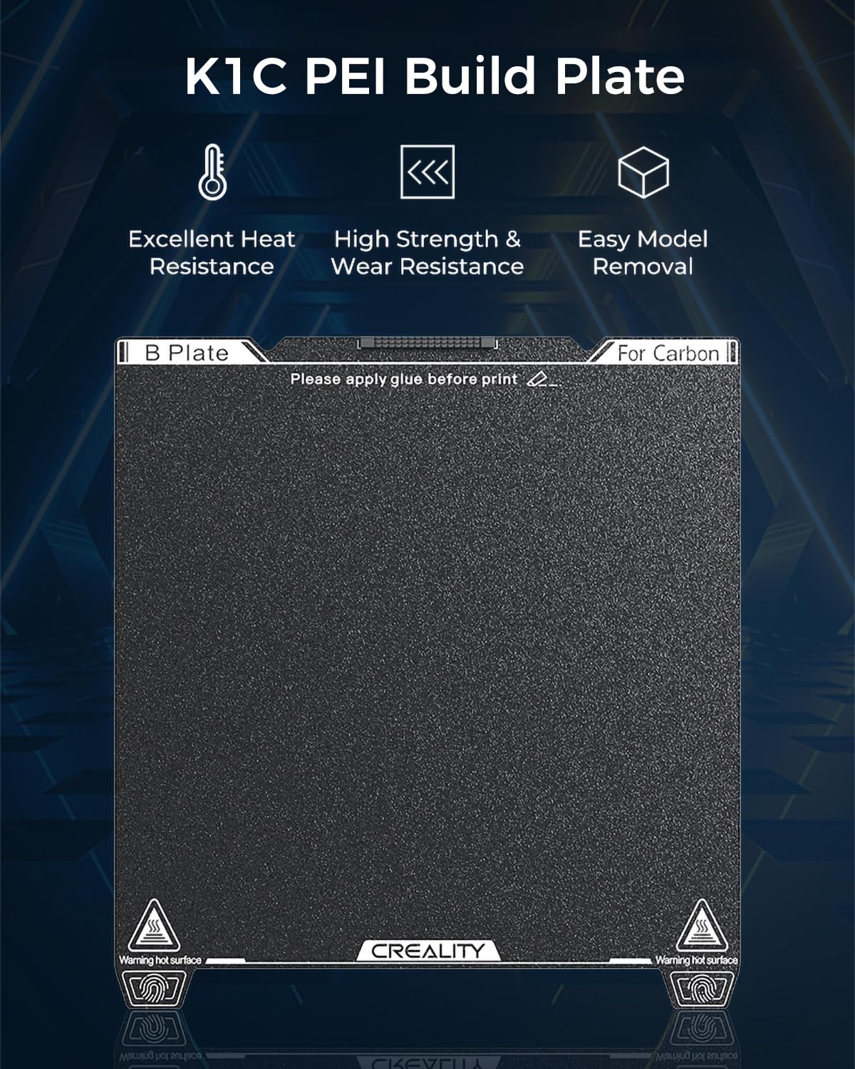 235x235mm PEI sheet for K1C compatible printers