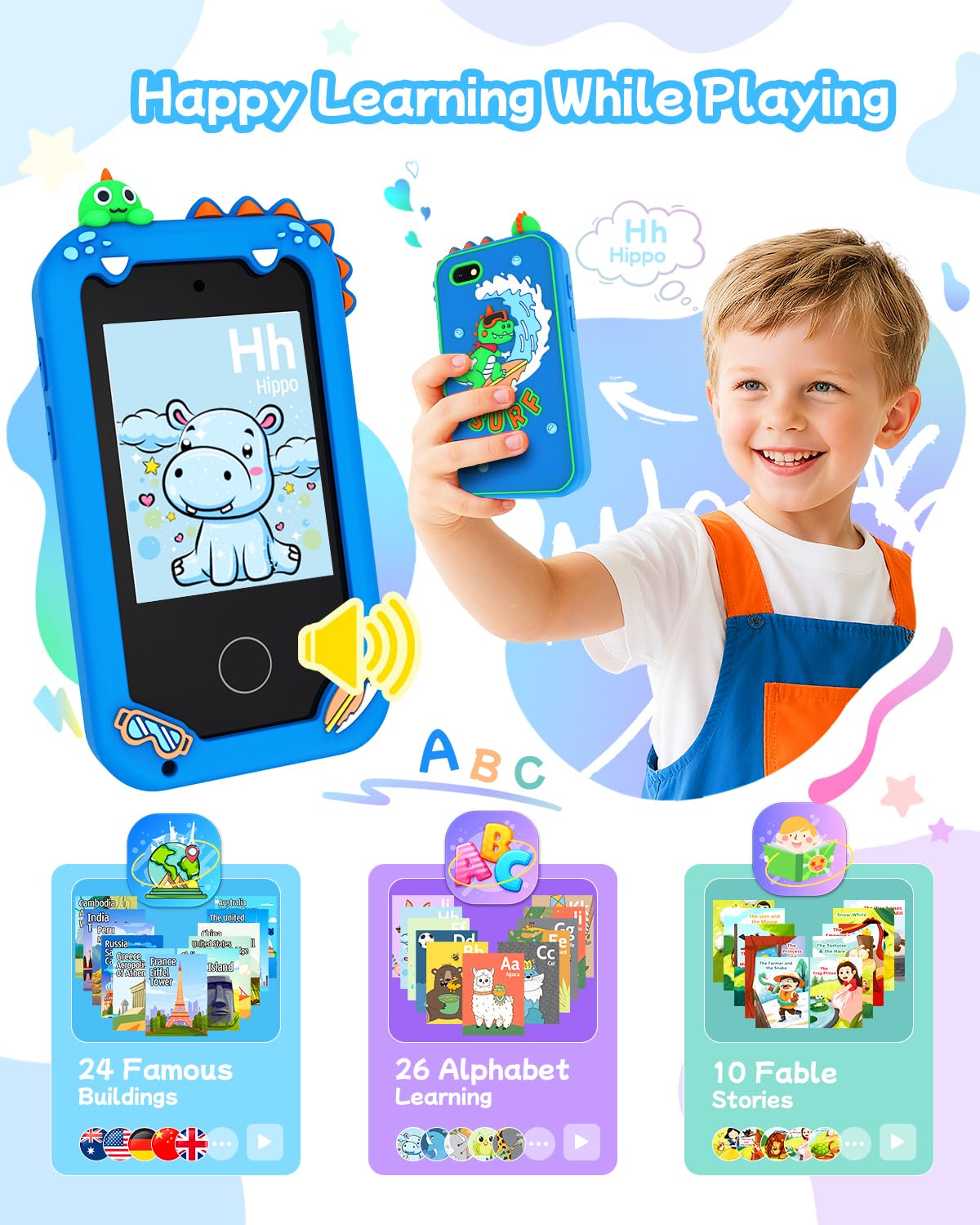 KAKTIN Kids Smart Phone 8GB storage and MP3 player