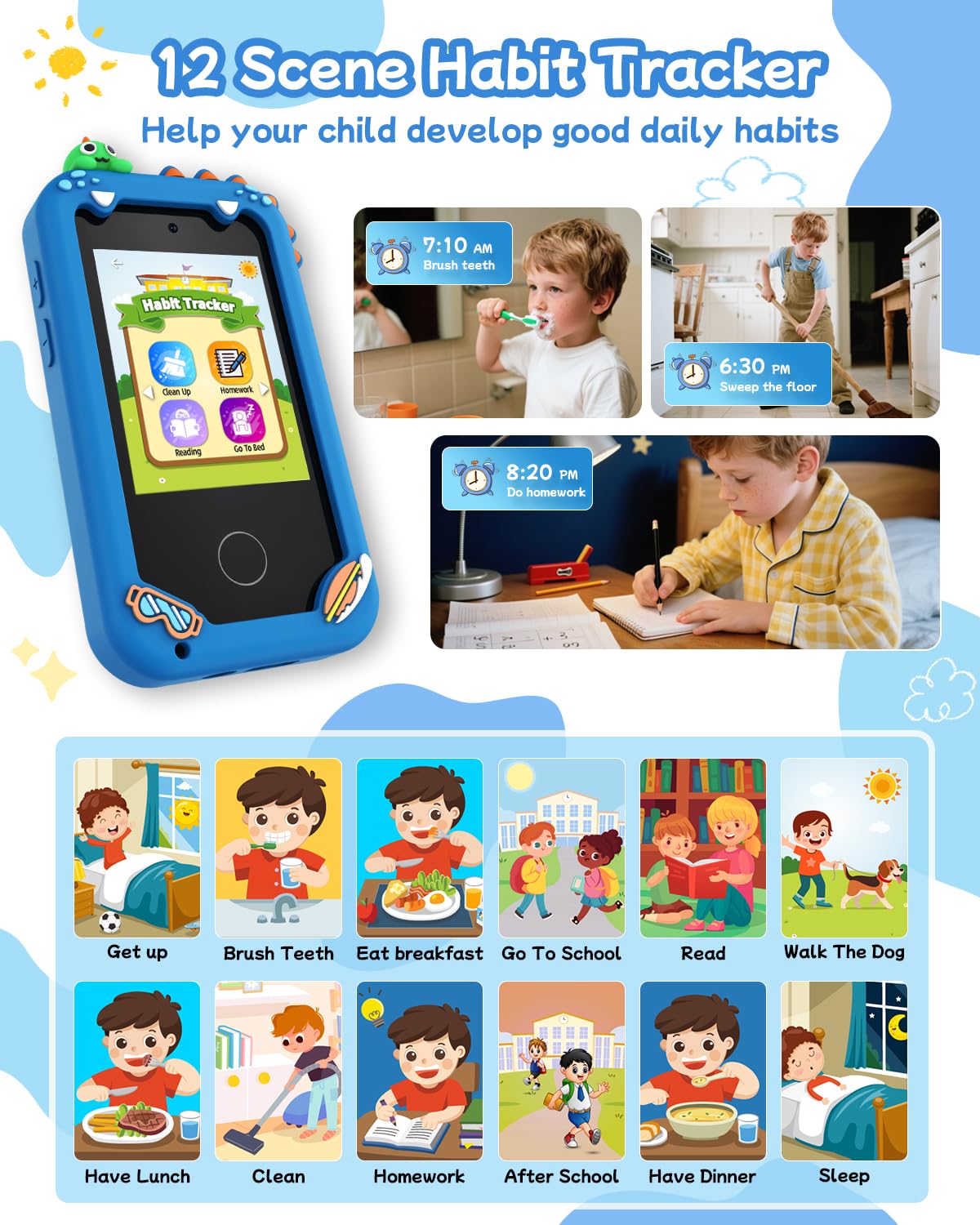 Gift-ready KAKTIN Kids Smart Phone for boys aged 3-10
