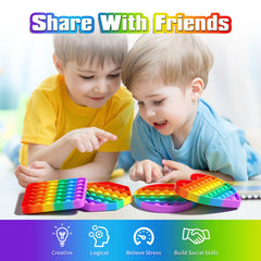 Safe silicone pop fidget toys Kakukokas 4 pack non-toxic