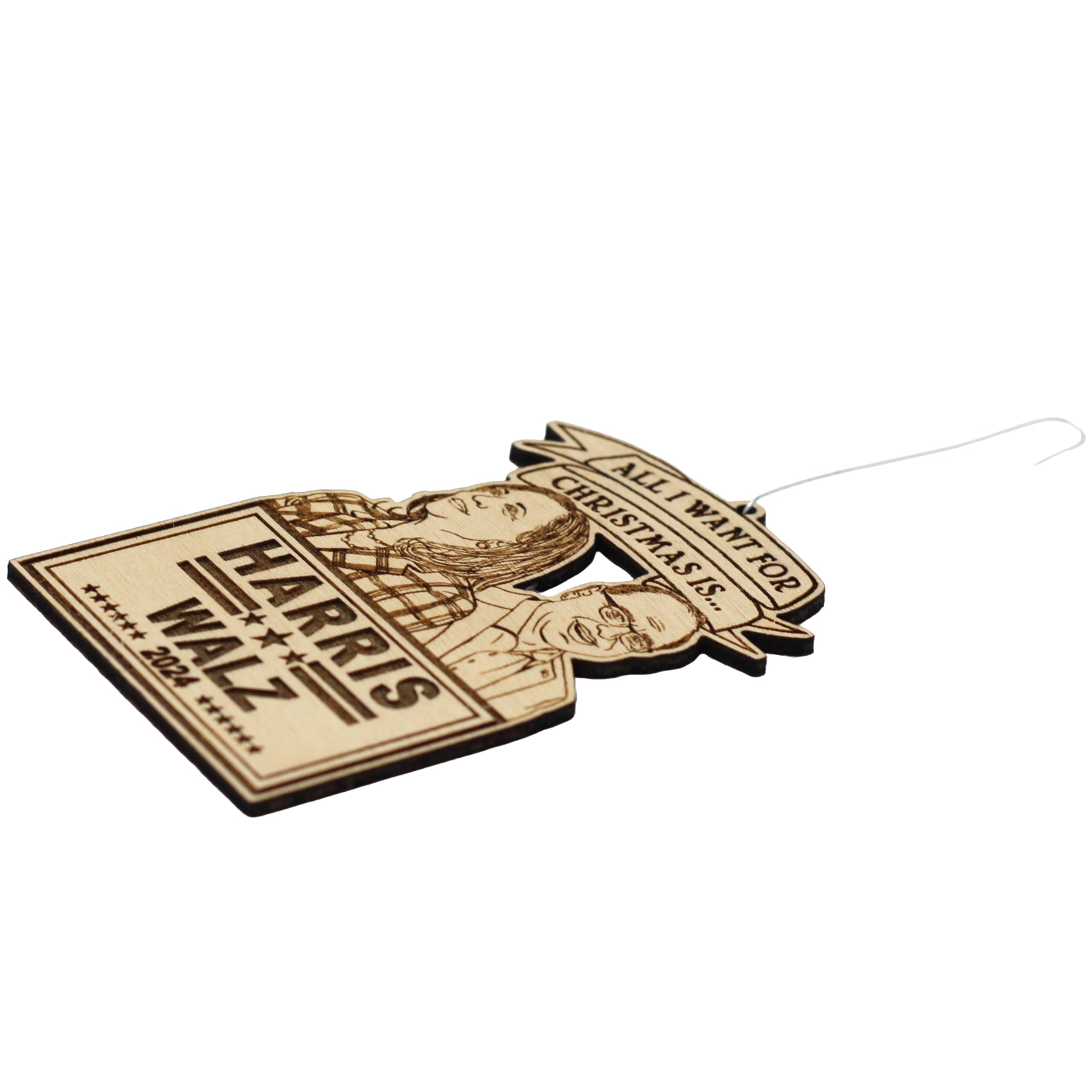 4 x 2 1/2 inch ornament made from reforested birch wood