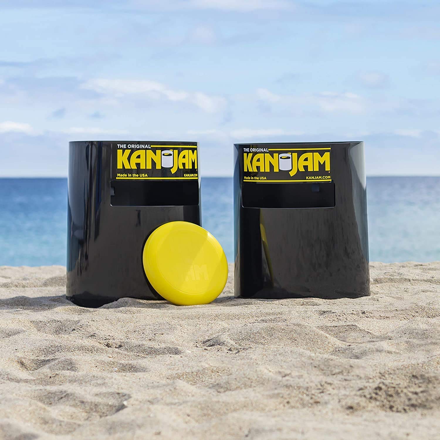 Kan Jam Original Disc Toss Game during backyard gathering
