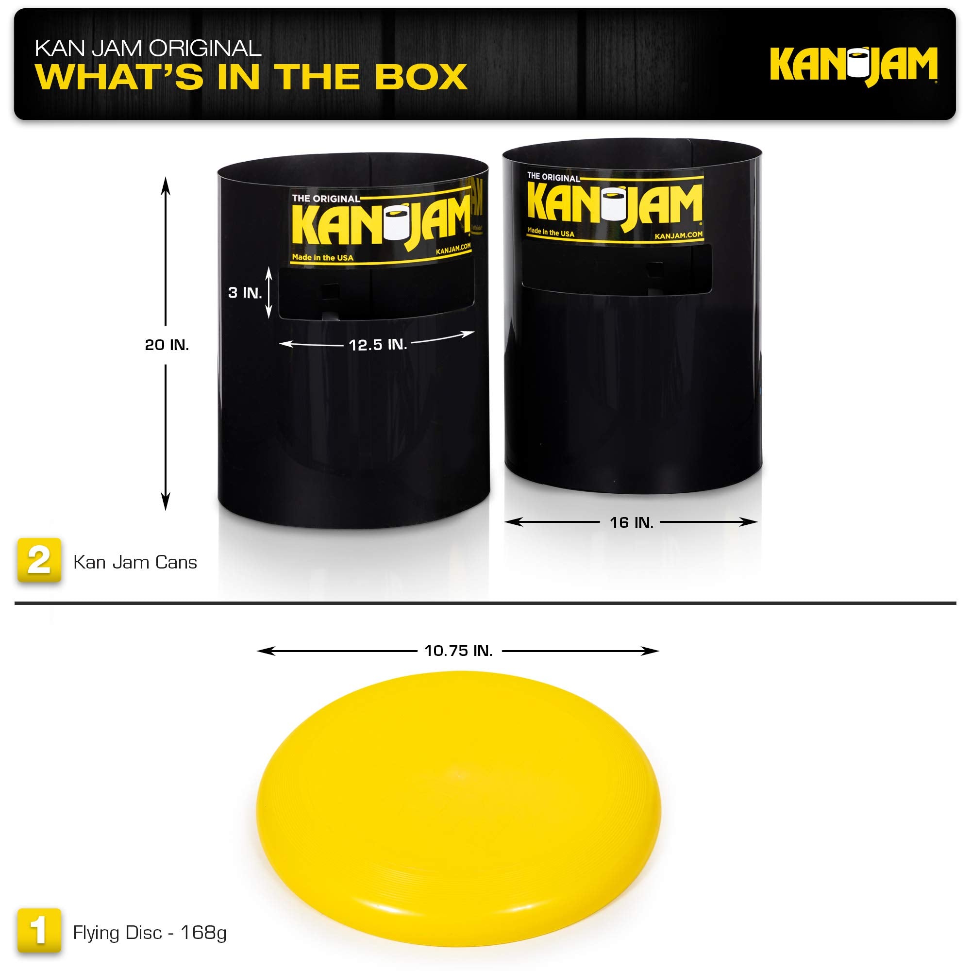 Fold-flat Kan Jam Original Disc Toss Game for portability