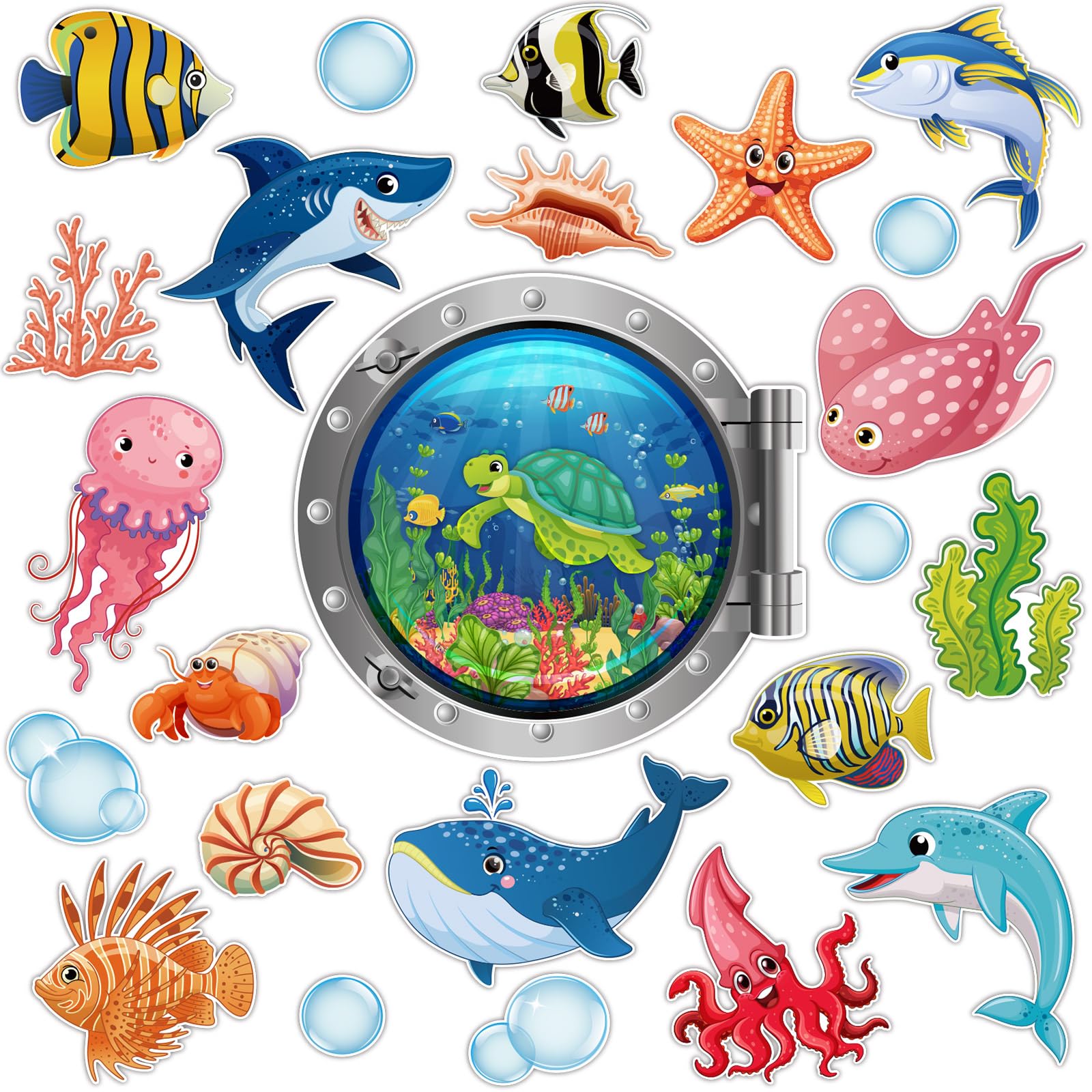 Kanayu 24 Pcs ocean magnets on metal surface