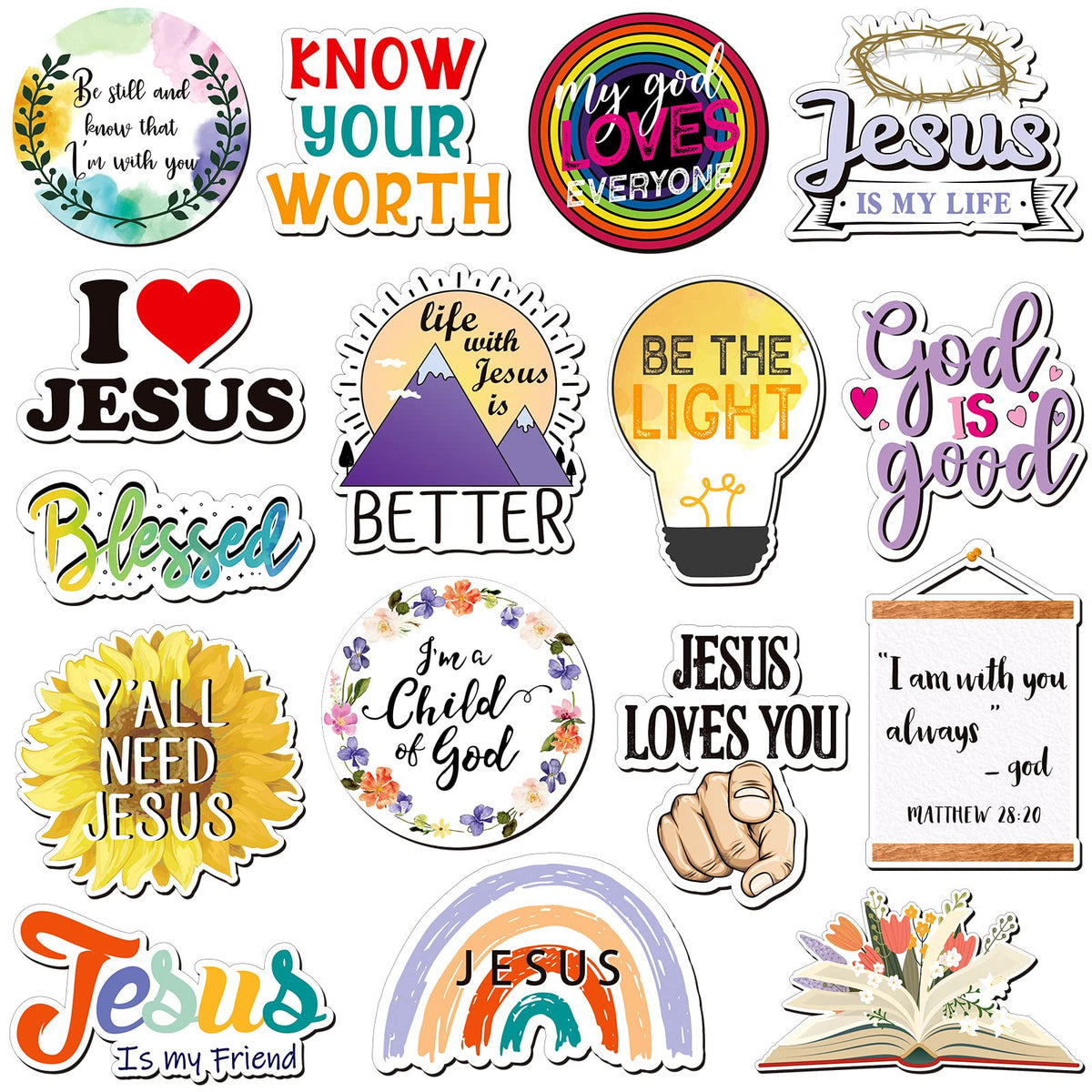 Kanayu Bible Verse Magnets 16 pieces for fridge