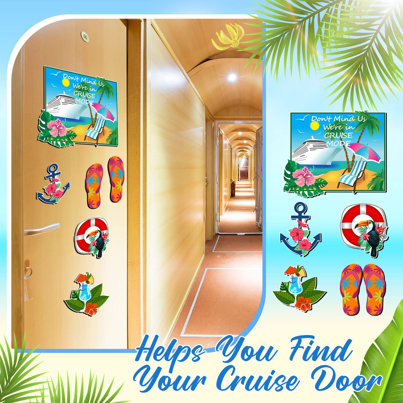 Life preserver design magnet from Kanayu tropical set