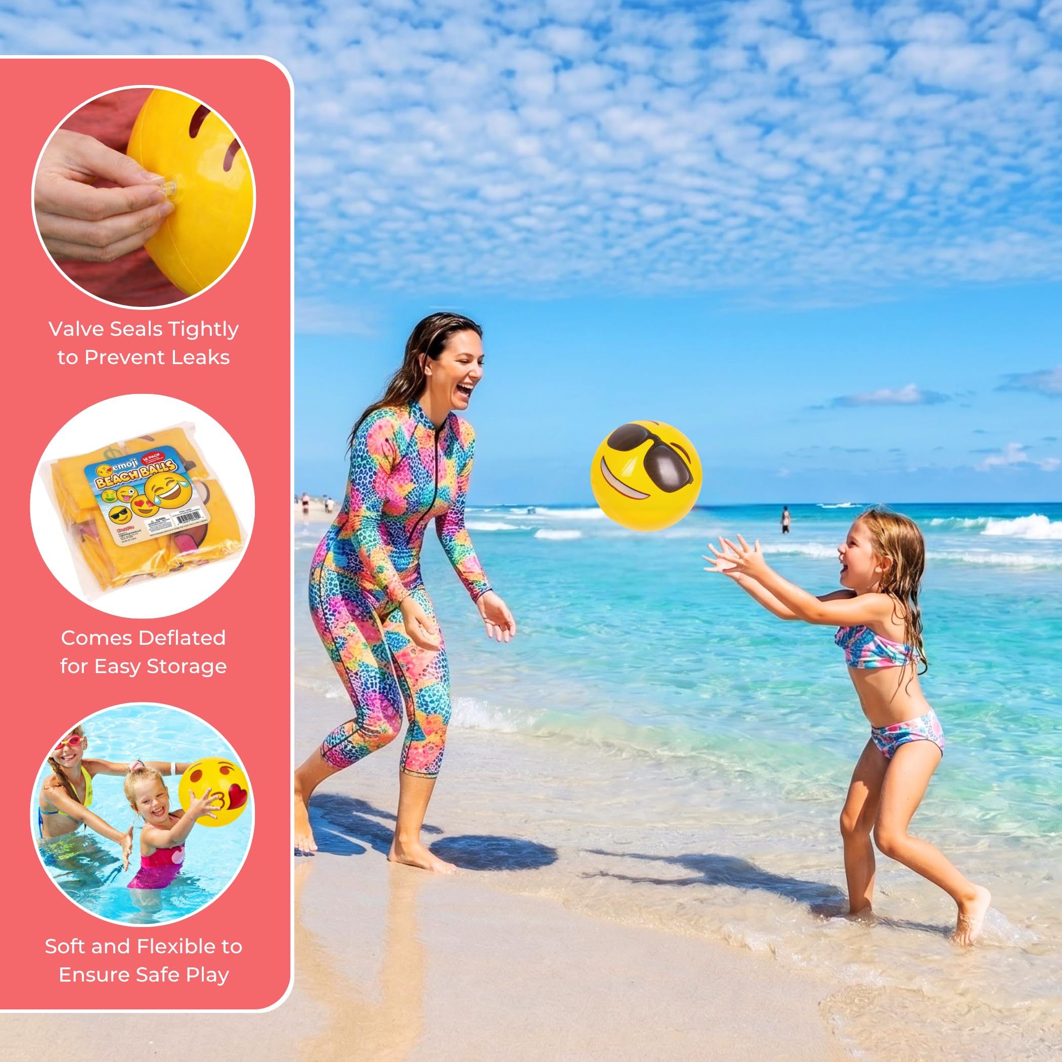 Kids and adults pool party beach ball