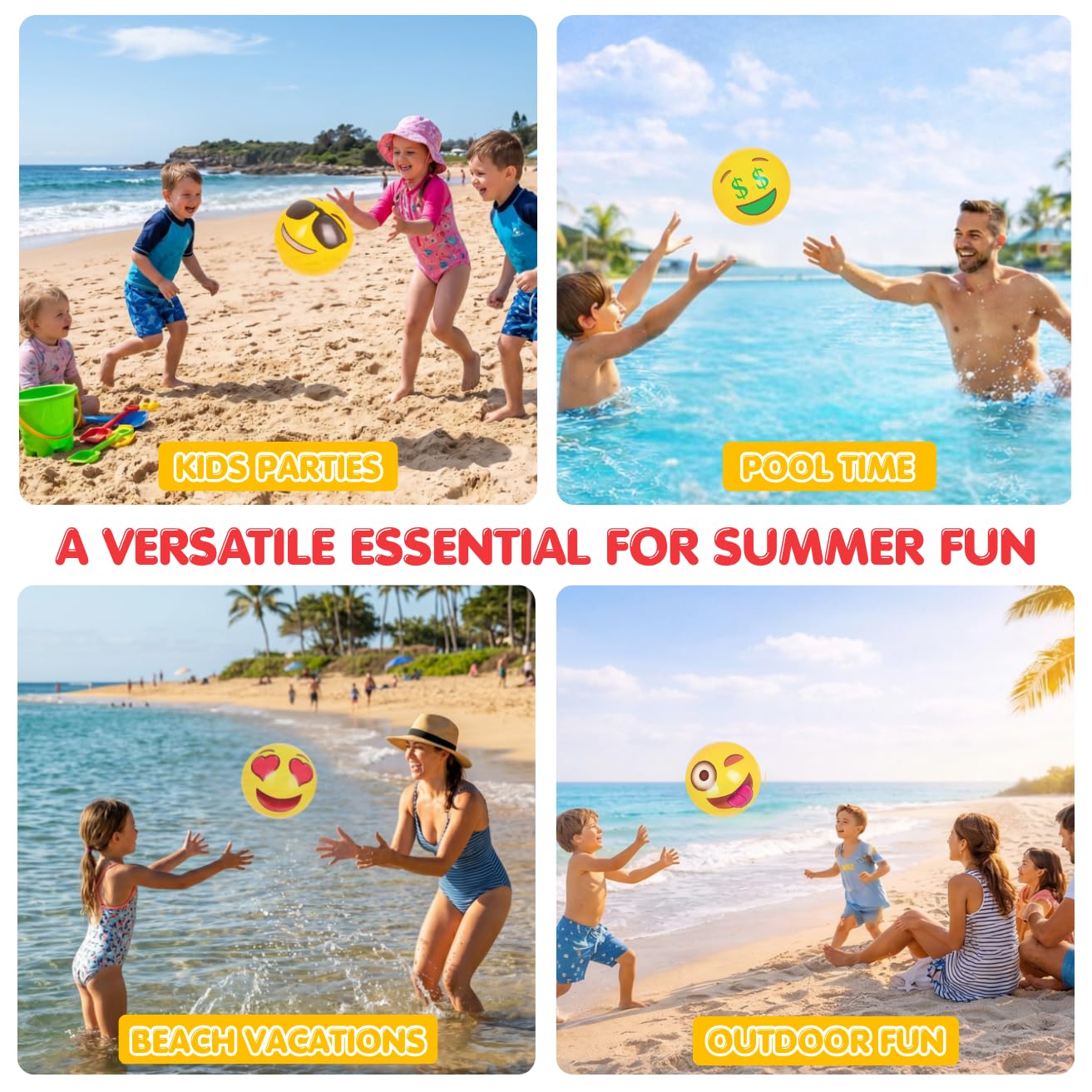 Decorative emoticon yellow ball for parties