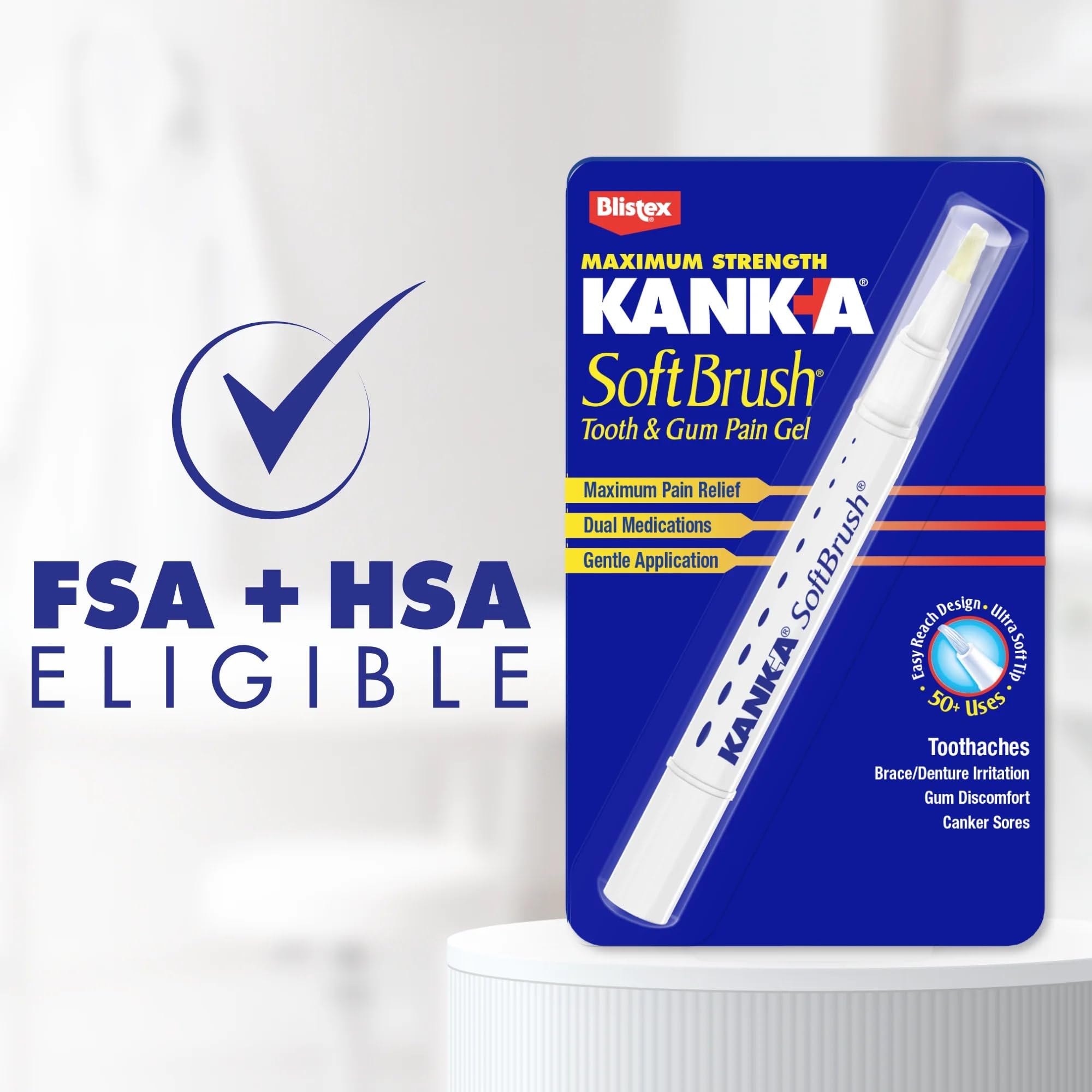 No-drip delivery soft brush gel for sore areas