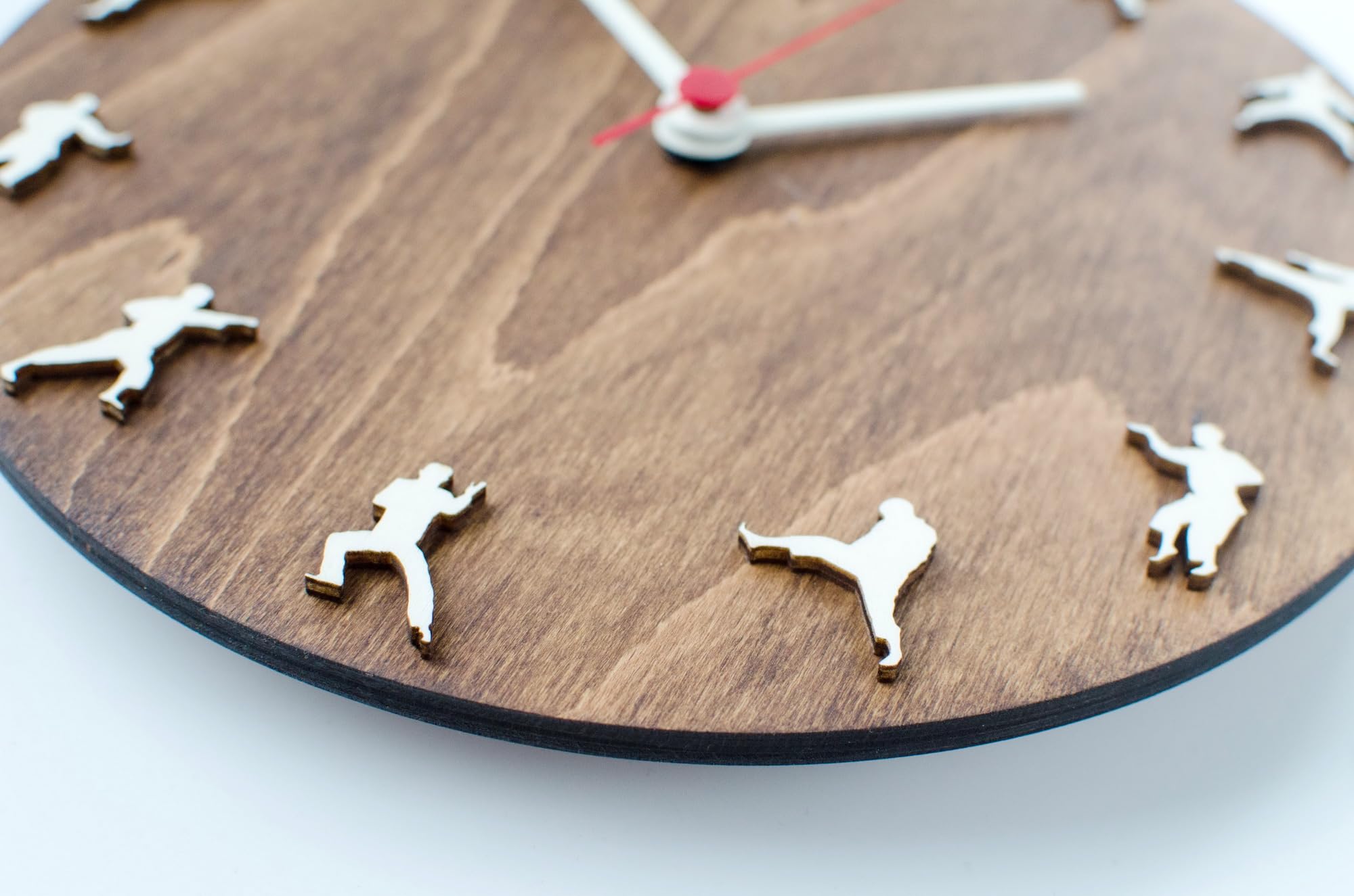 Hermle mechanism karate taekwondo wall clock 10 inch