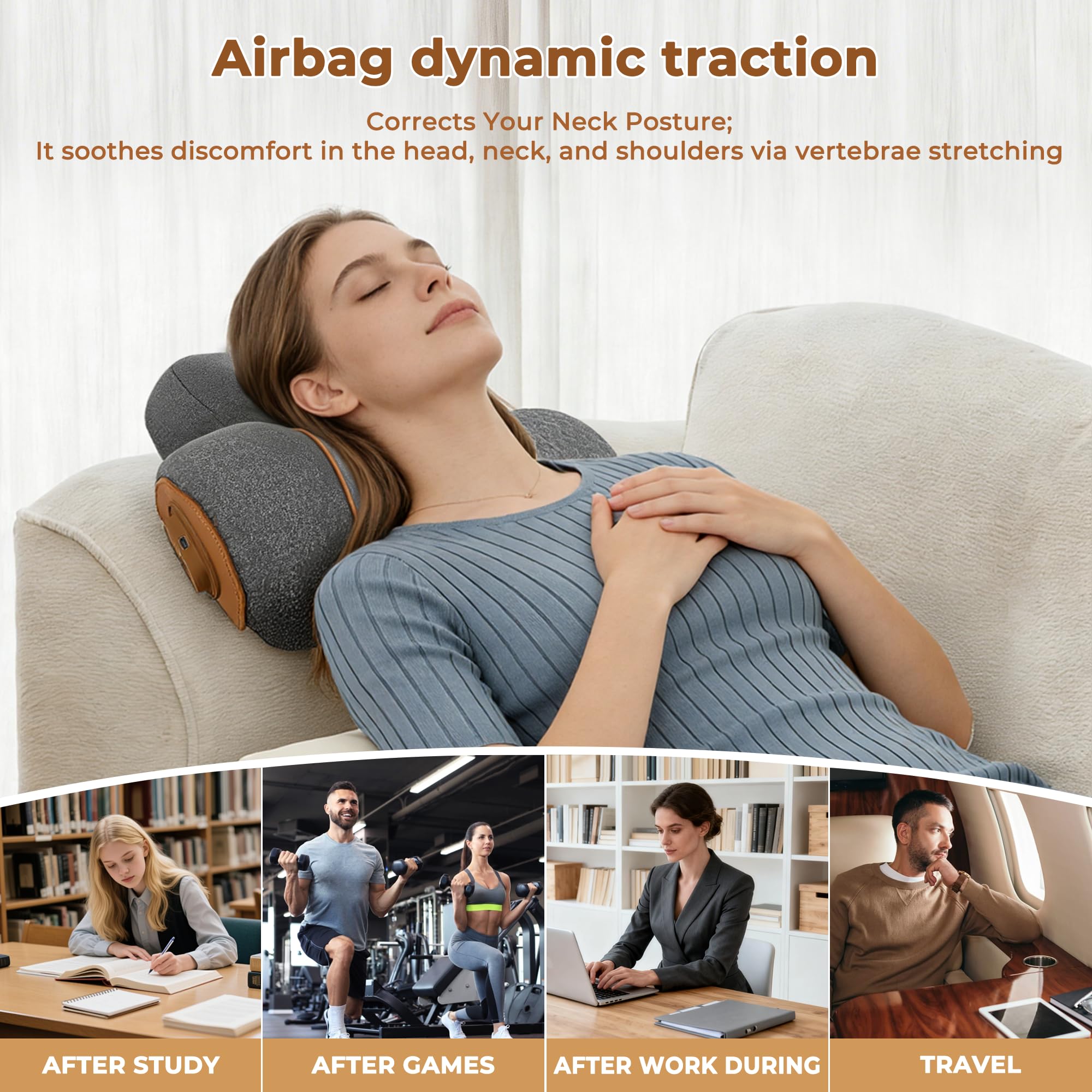 Removable washable pillow cover on KASHIBANG neck massager