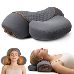 KASHIBANG Massage Pillow Neck grey memory foam neck support