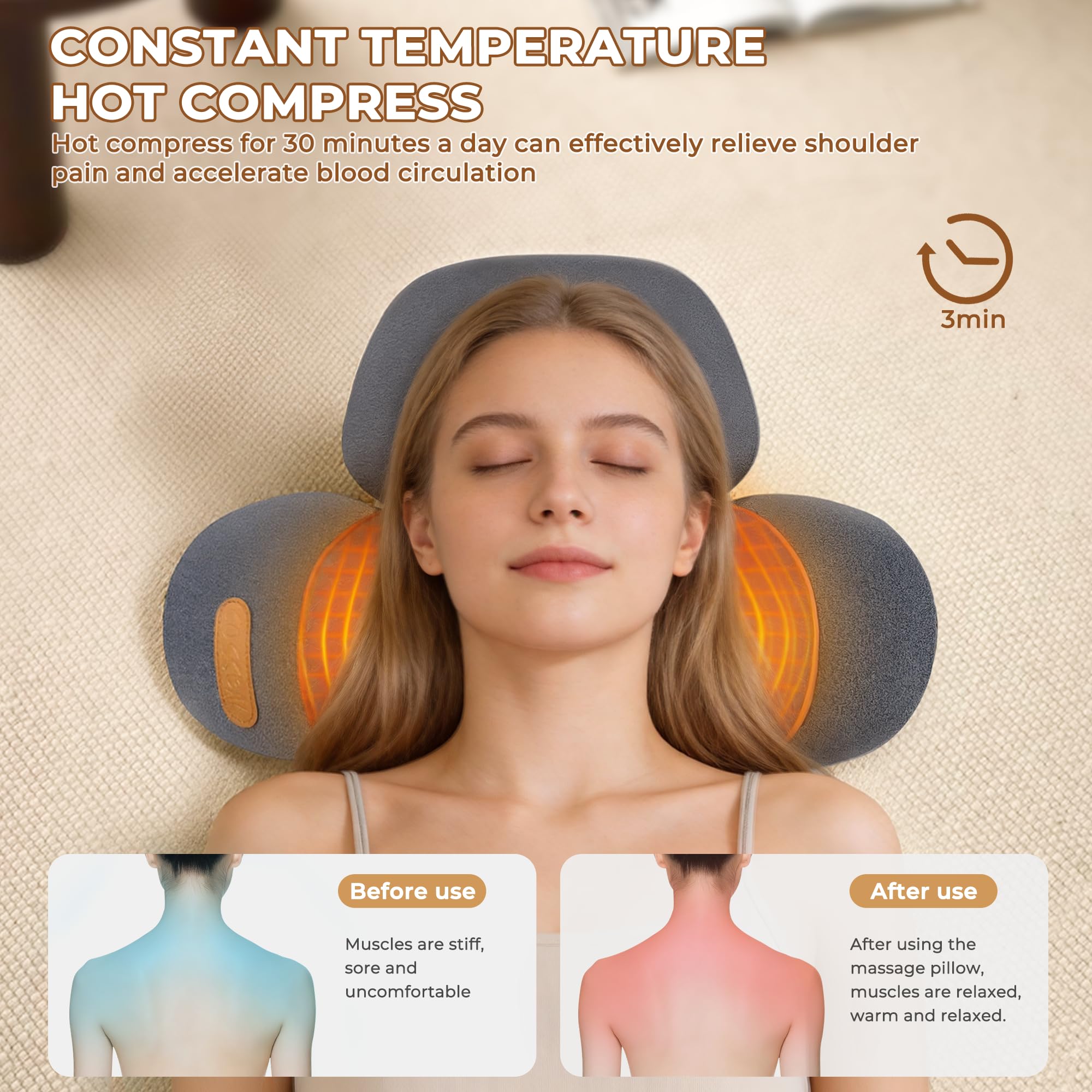 KASHIBANG neck traction pillow for cervical alignment