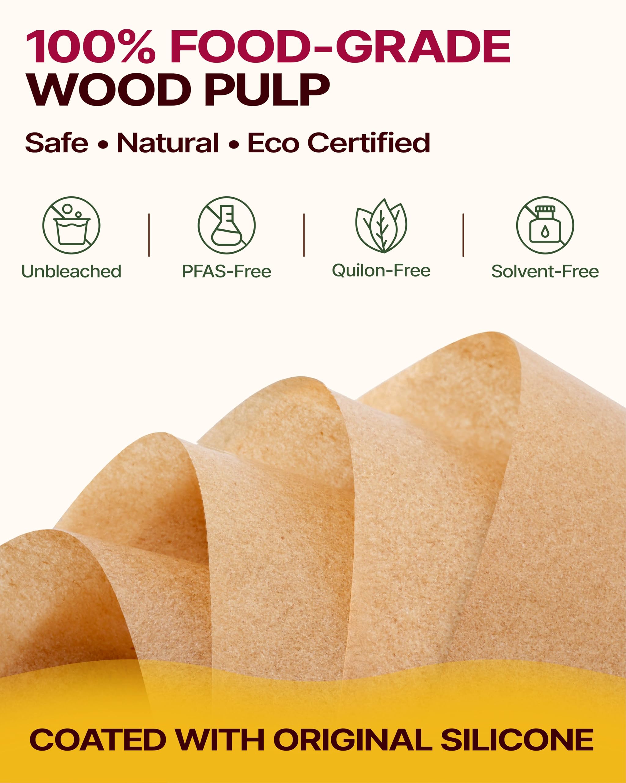 Unbleached parchment paper with silicone coating Katbite