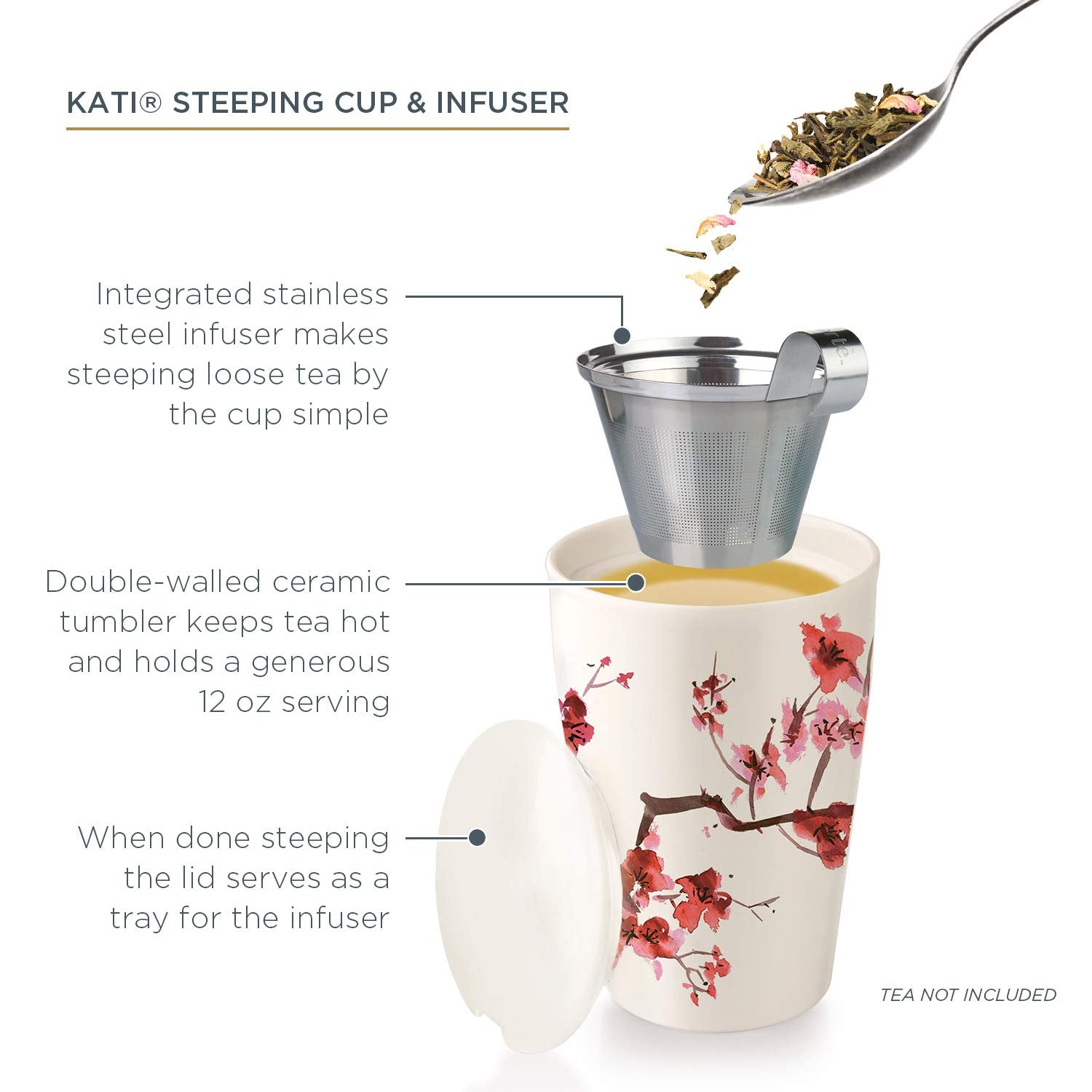 Dishwasher safe Tea Forte Kati Cup