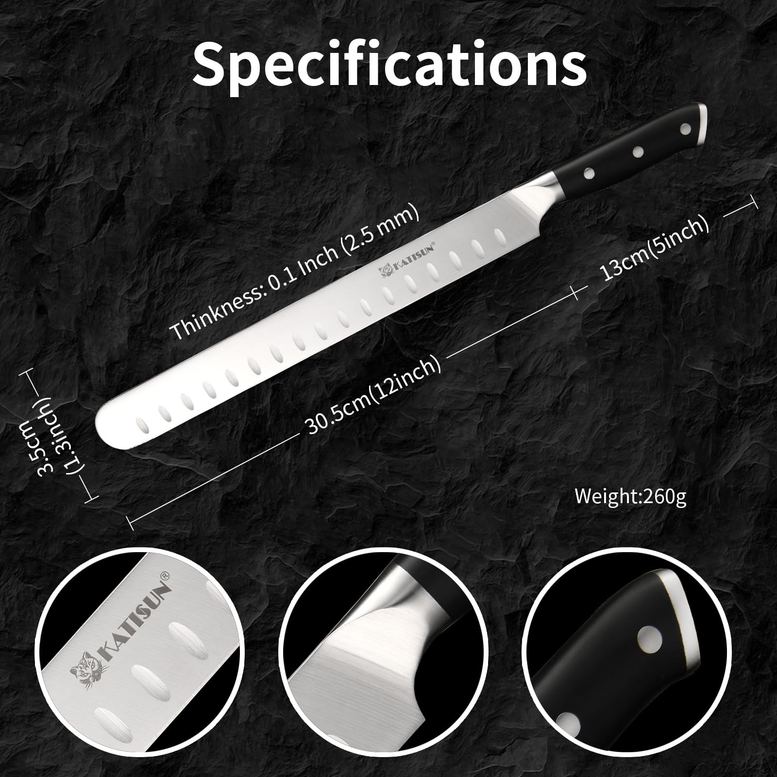 KATISUN Brisket Knife ergonomic handle
